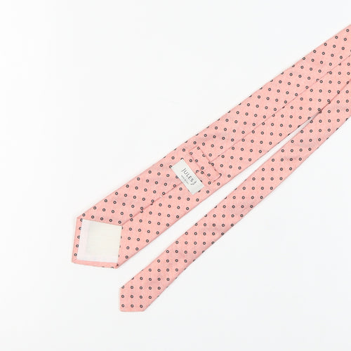 Jules B Men's Pink Silk Polka Dot Tie