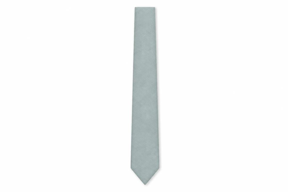 Front view of Next Men's Blue Geometric Slim Tie