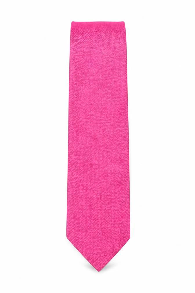 Front view of T.M. Lewin Men's Pink Silk Designer Tie
