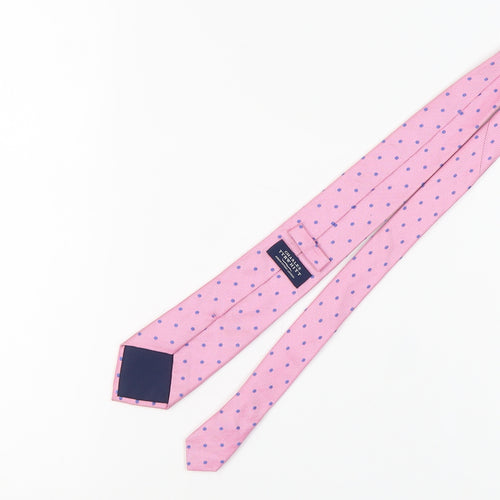 Charles Tyrwhitt Men's Pink Polka Dot Silk Tie