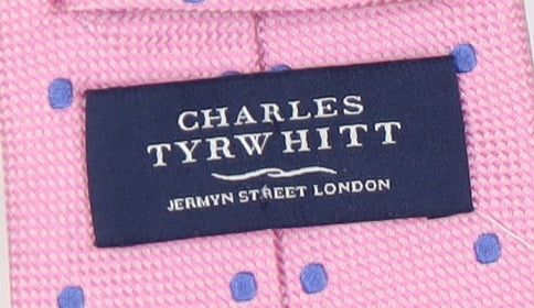 Charles Tyrwhitt Men's Pink Polka Dot Silk Tie