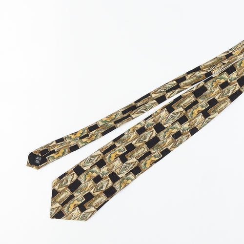 D'Angelo Men's Multicoloured Silk Geometric Tie One Size