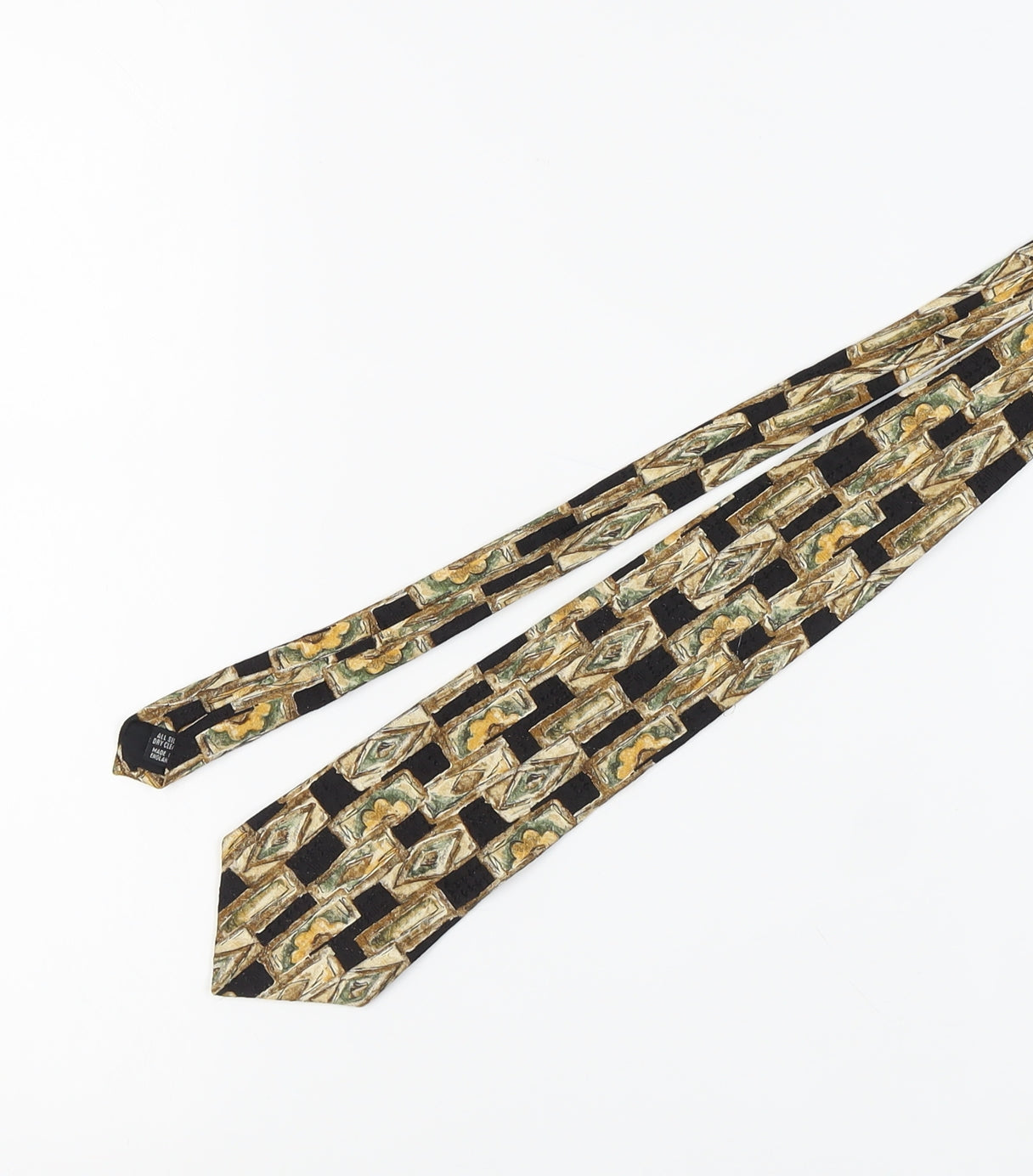 D'Angelo Men's Multicoloured Silk Geometric Tie One Size