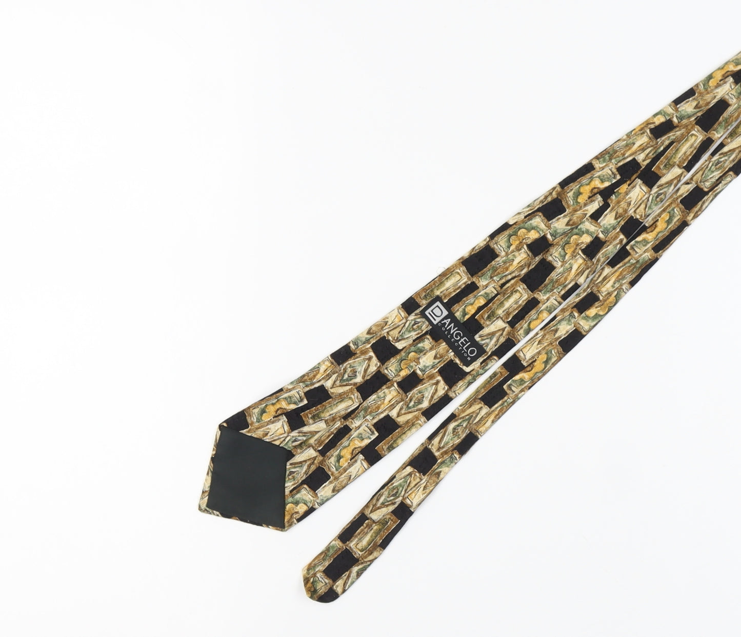 D'Angelo Men's Multicoloured Silk Geometric Tie One Size