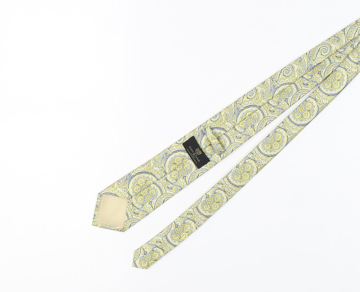 Scott & Taylor Yellow Paisley Men's Tie One Size Polyester