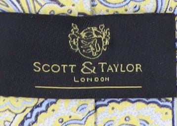 Scott & Taylor Yellow Paisley Men's Tie One Size Polyester