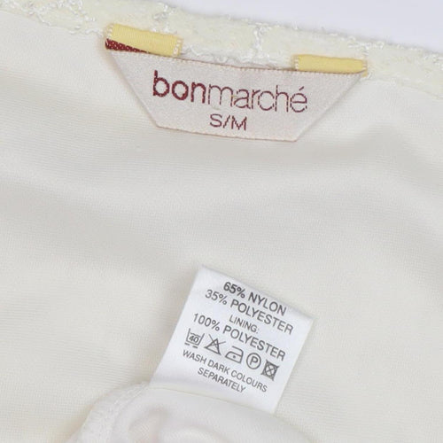 Bonmarché Women's Ivory Short Sleeve Top S/M