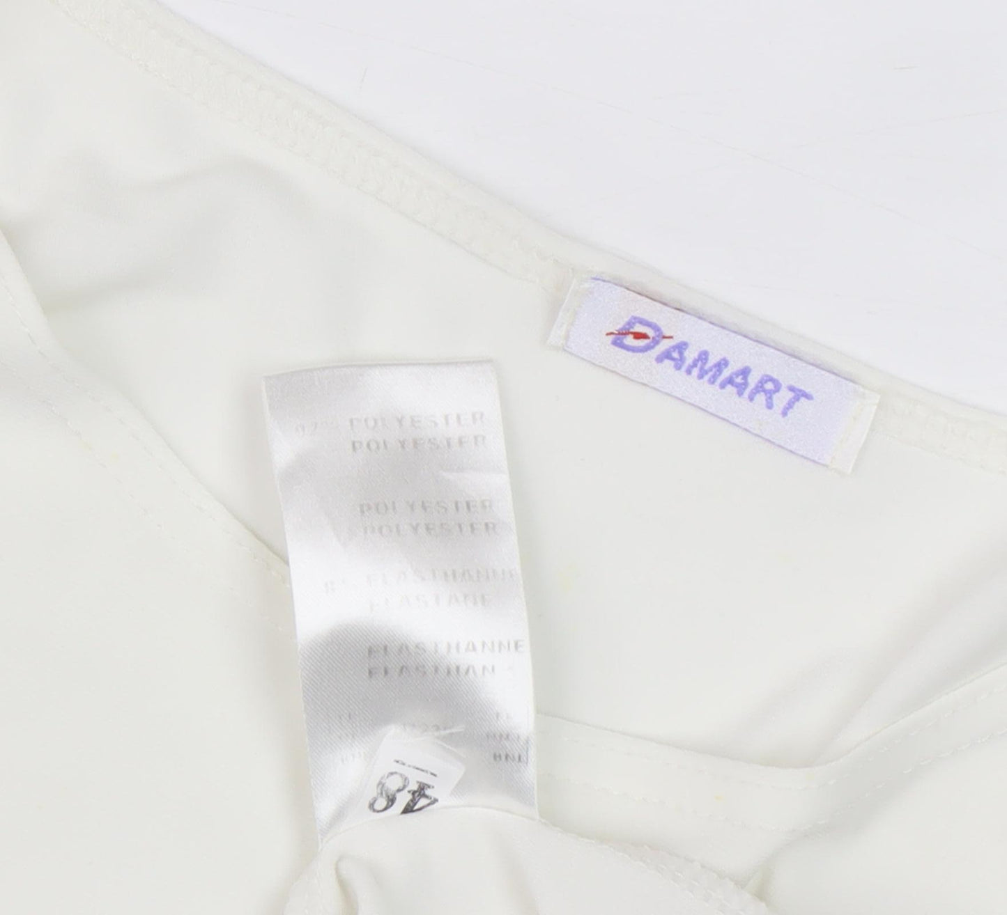 Damart Women's Beige Floral T-Shirt, Size 14