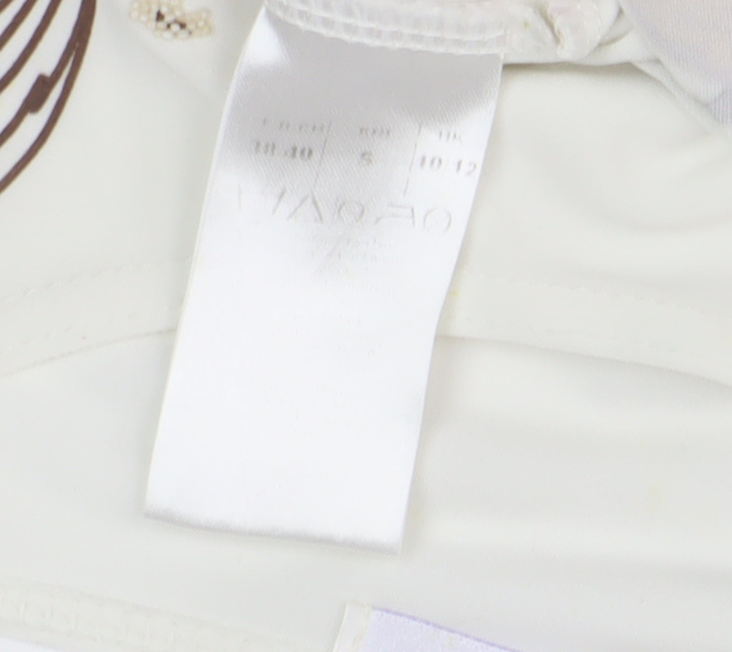 Damart Women's Beige Floral T-Shirt, Size 14