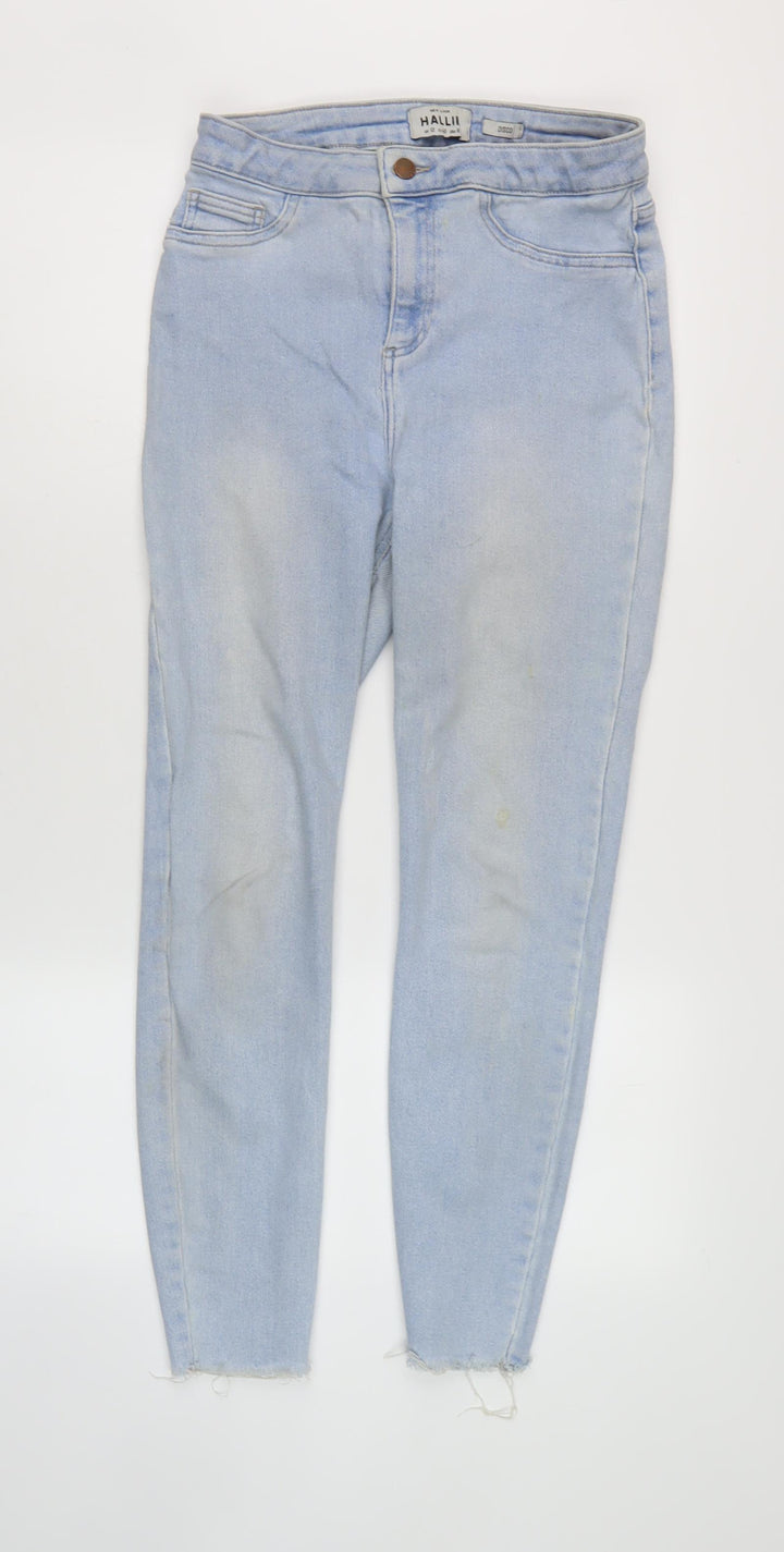 Halli Women Blue Skinny Jeans Size 12 Denim Pockets
