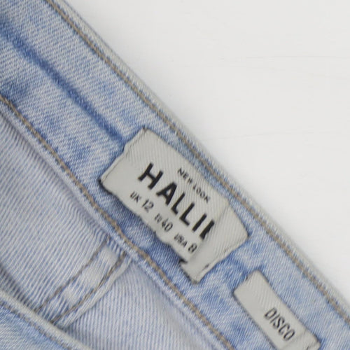 Halli Women Blue Skinny Jeans Size 12 Denim Pockets