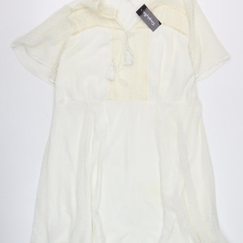 Simply Be Ivory Women's Dress, Size 18, Elegant Half Sleeve