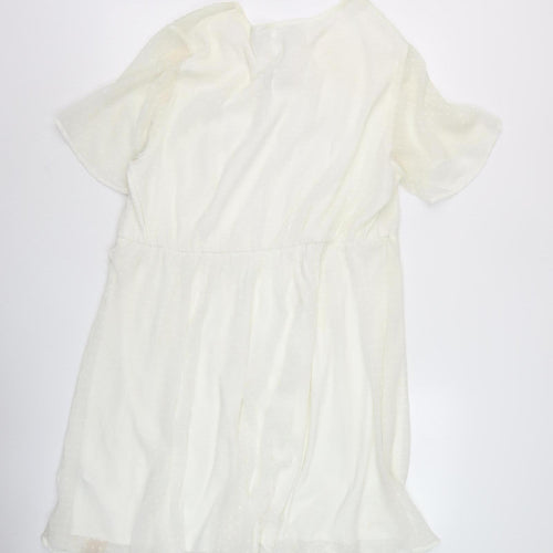 Simply Be Ivory Women's Dress, Size 18, Elegant Half Sleeve