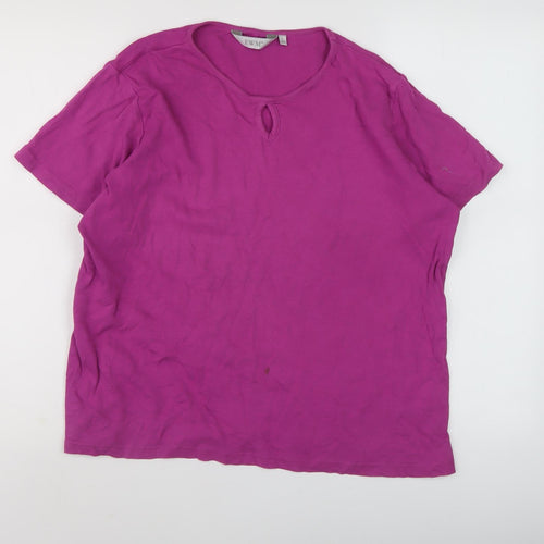EWM Women's Pink Short Sleeve T-Shirt L Casual