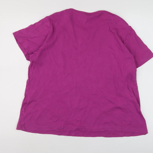 EWM Women's Pink Short Sleeve T-Shirt L Casual