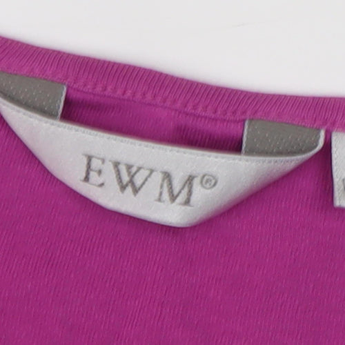EWM Women's Pink Short Sleeve T-Shirt L Casual
