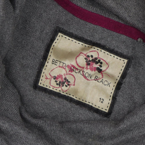 Betty Jackson Black Women's Grey Pullover Jumper Size 12