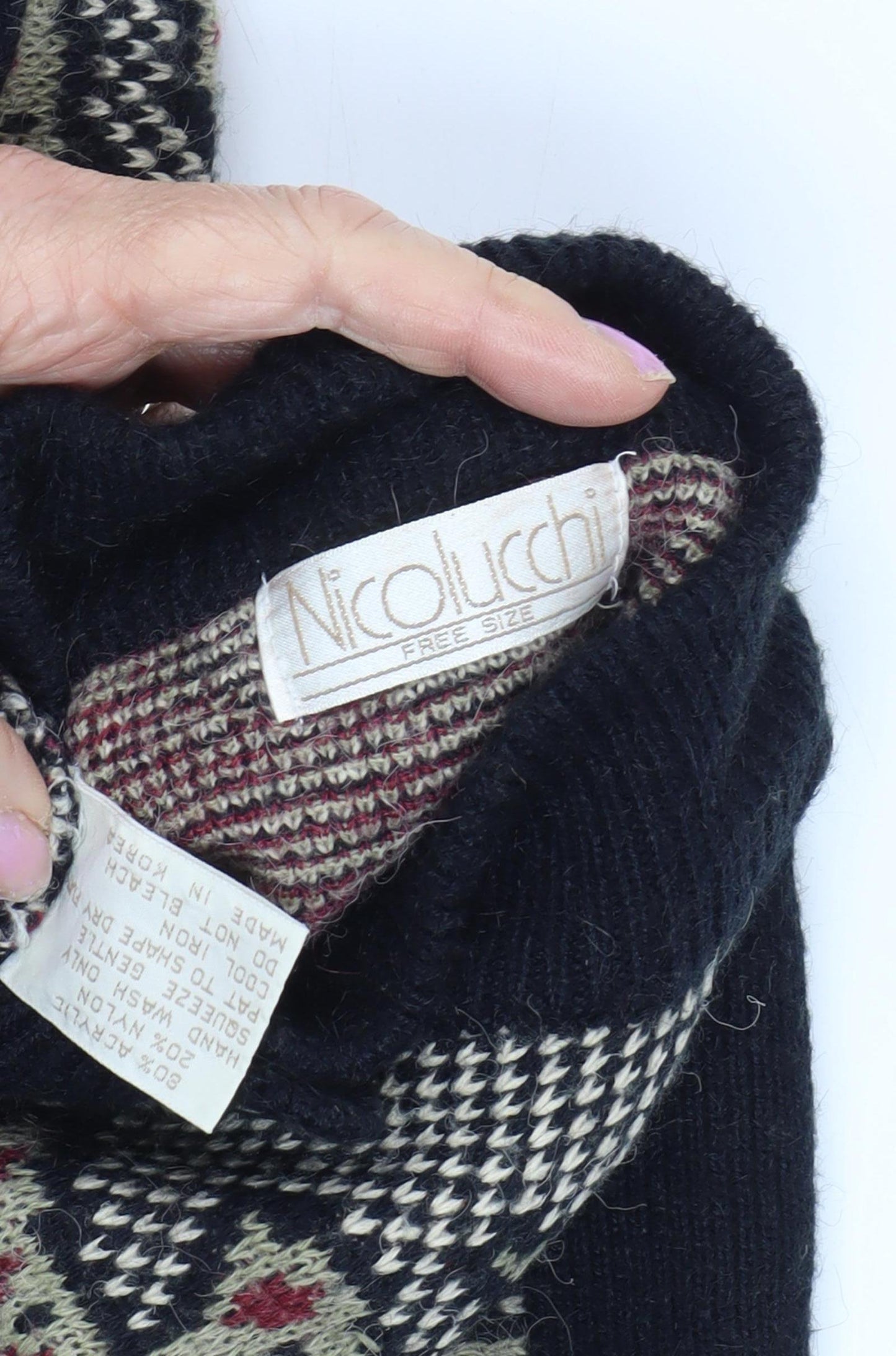 Nicolucchi Women's Multicoloured Pullover Jumper, One Size, Acrylic Blend