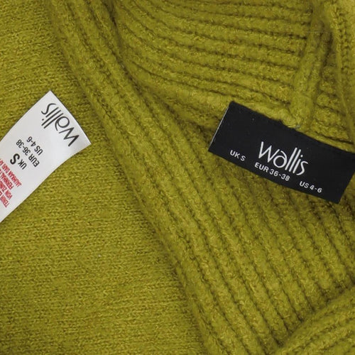 Wallis Women's Green Roll Neck Cardigan, Size S