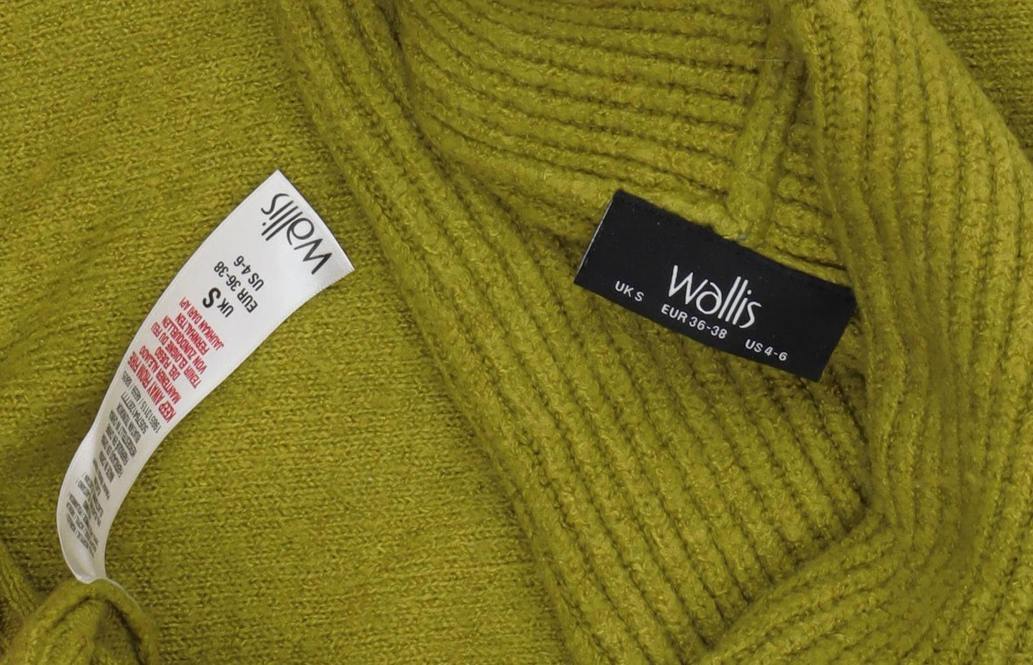 Wallis Women's Green Roll Neck Cardigan, Size S