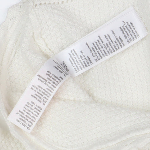 Monsoon Girls White Cardigan, 2 Years, Button Accent