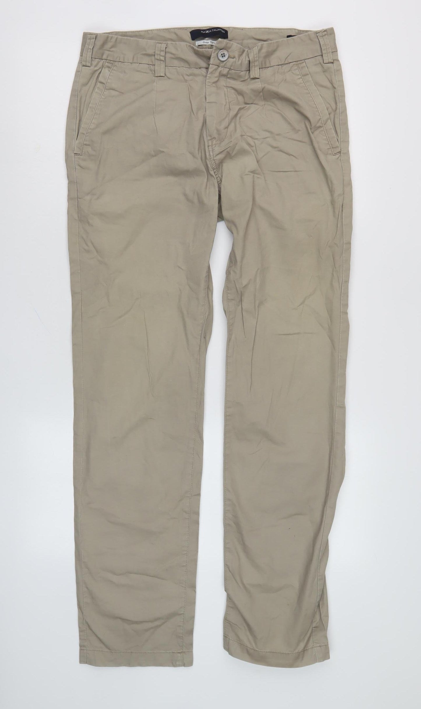 Piazza Italia Men's Beige Chinos Regular Fit 46