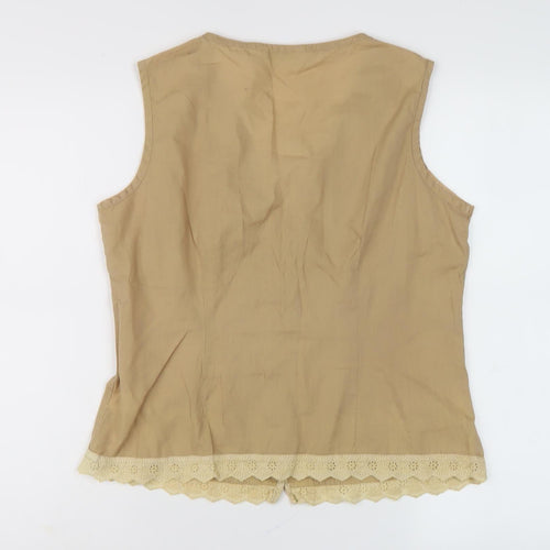 Marks and Spencer Beige Sleeveless Blouse UK 14