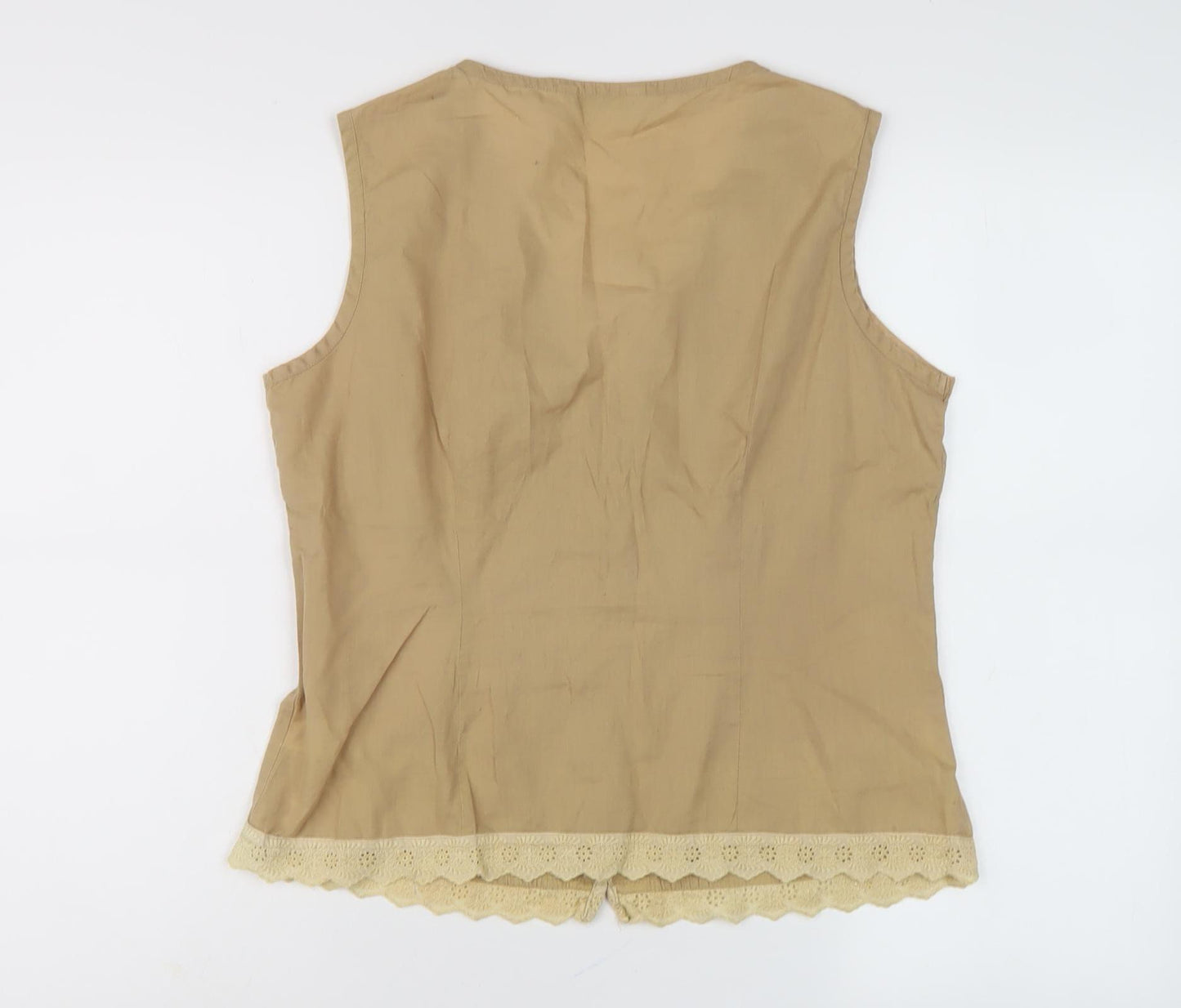 Marks and Spencer Beige Sleeveless Blouse UK 14
