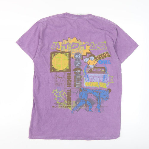 Urban Outfitters Unisex Anime Graphic Purple T-Shirt XS