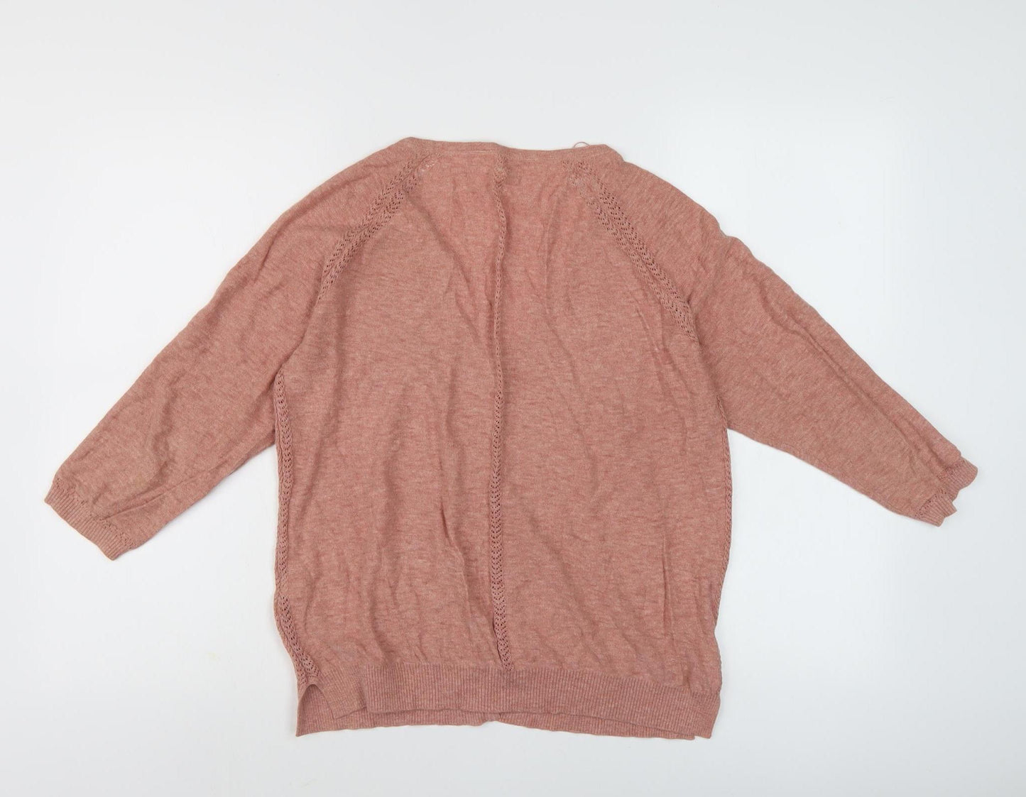 Fat Face Women's Pink Cardigan Size 12 V-Neck