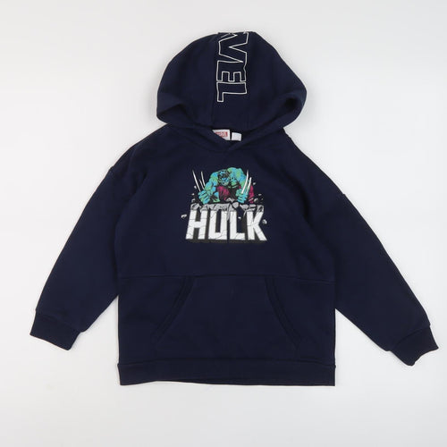 Marvel Boys Blue Hulk Pullover Hoodie 5-6 Years