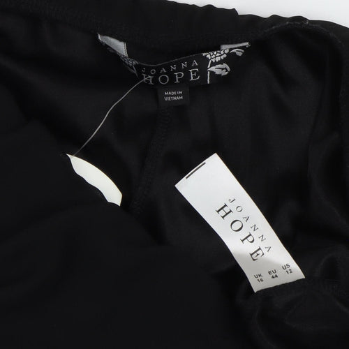 Joanna Hope Women’s Black Wide-Leg Trousers Size 16