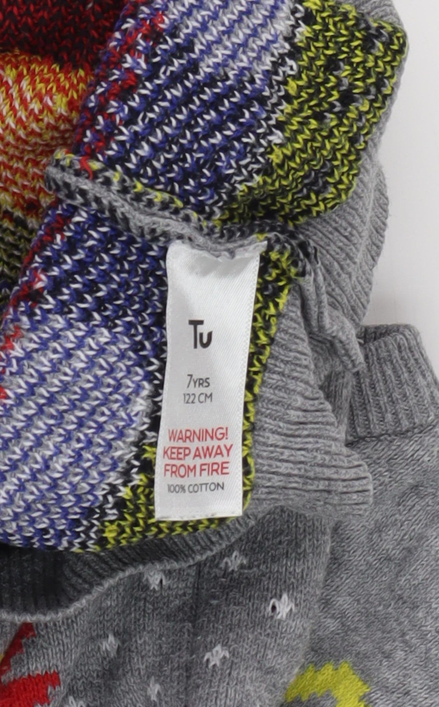 Tu Boys Pokémon Grey Christmas Jumper 7 Years