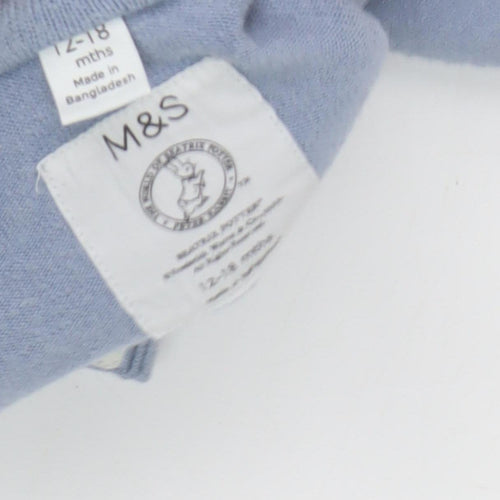 Marks and Spencer Blue Peter Rabbit Hooded Cardigan 12-18M