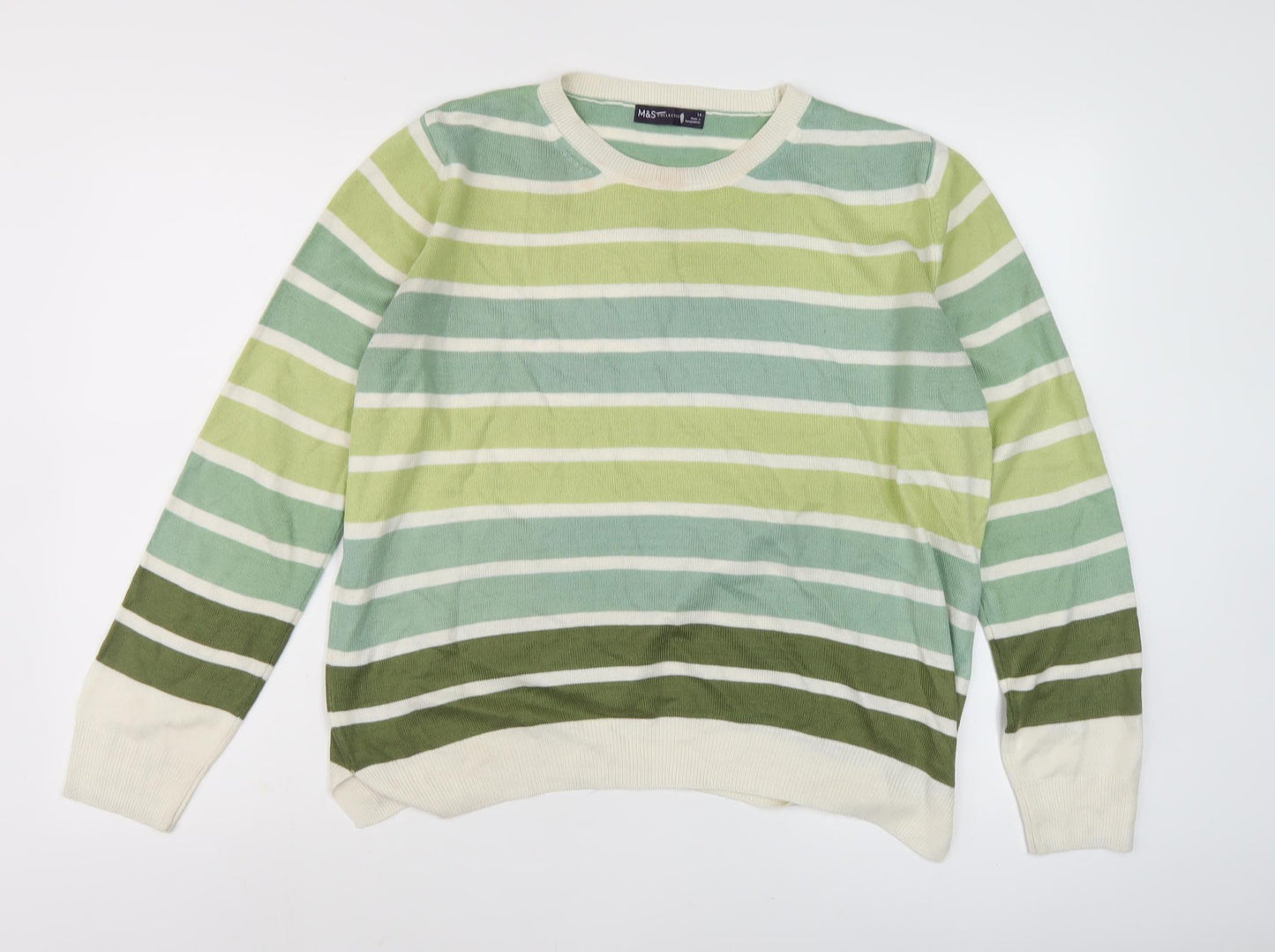 Marks and Spencer Women's Multicoloured Striped Jumper