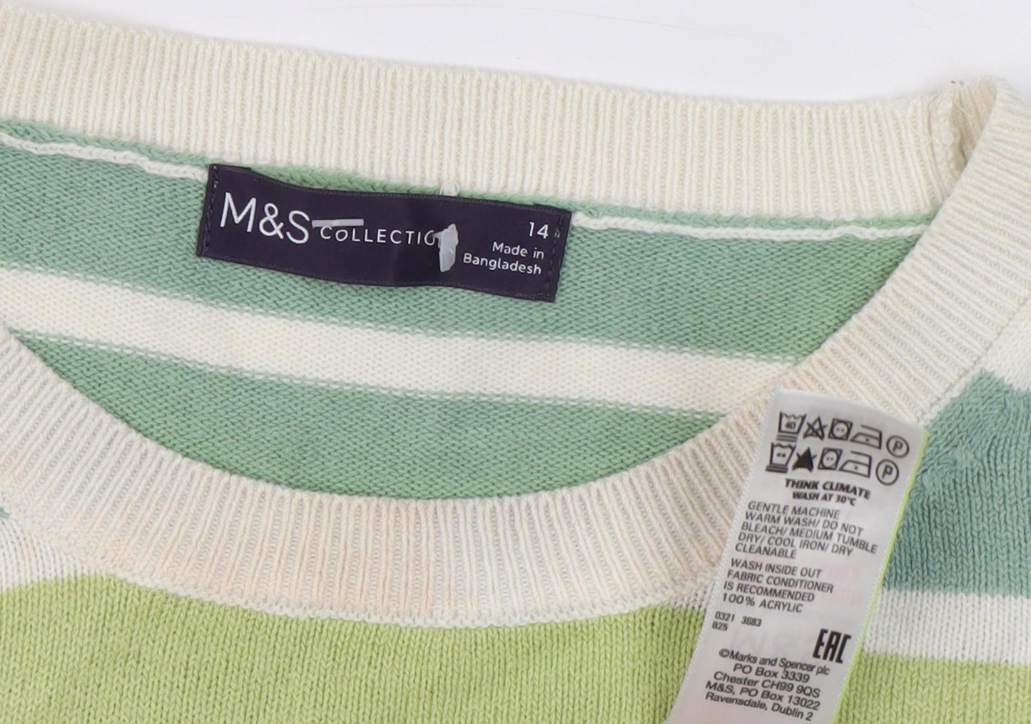 Marks and Spencer Women's Multicoloured Striped Jumper