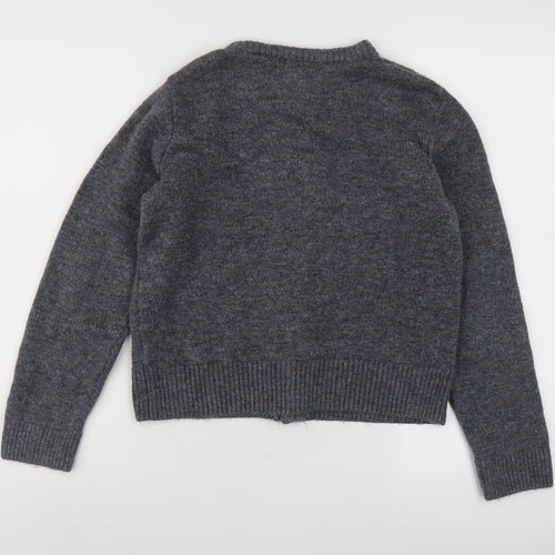 Marks and Spencer Women's Grey Wool Blend Cardigan, Size S