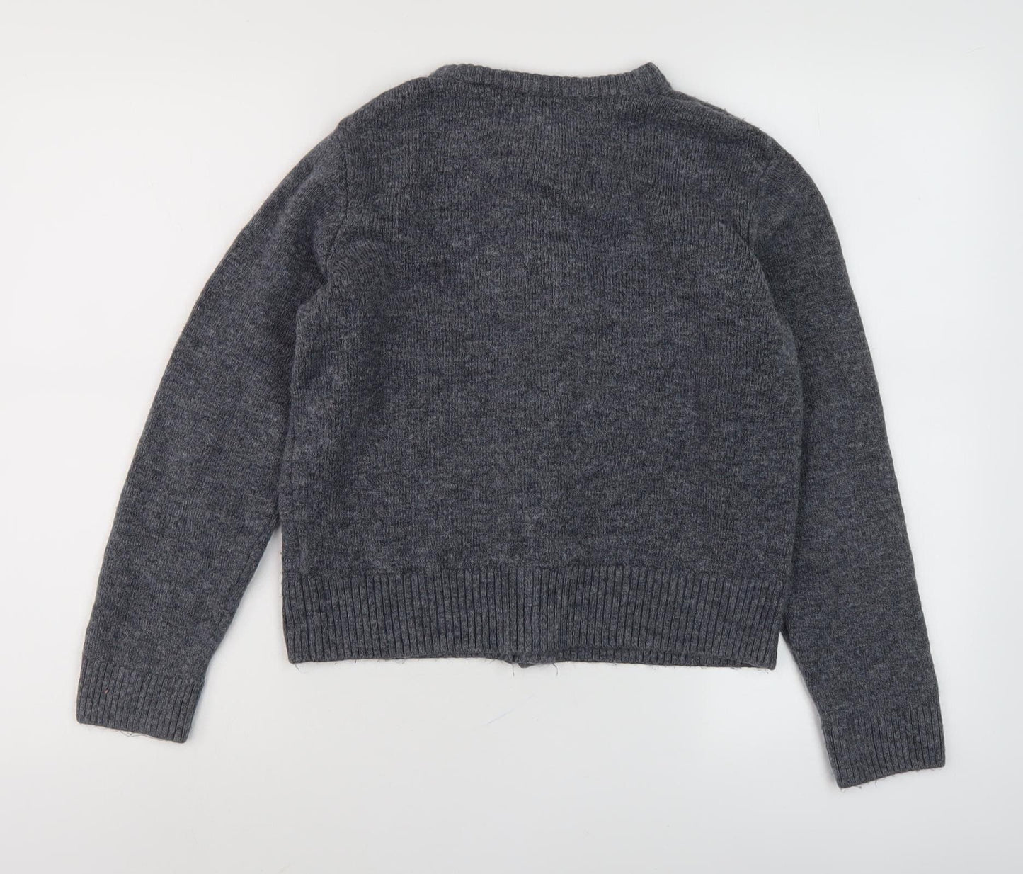 Marks and Spencer Women's Grey Wool Blend Cardigan, Size S