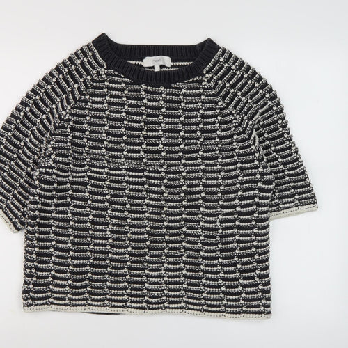 Next Women's Black Striped Pullover Jumper S