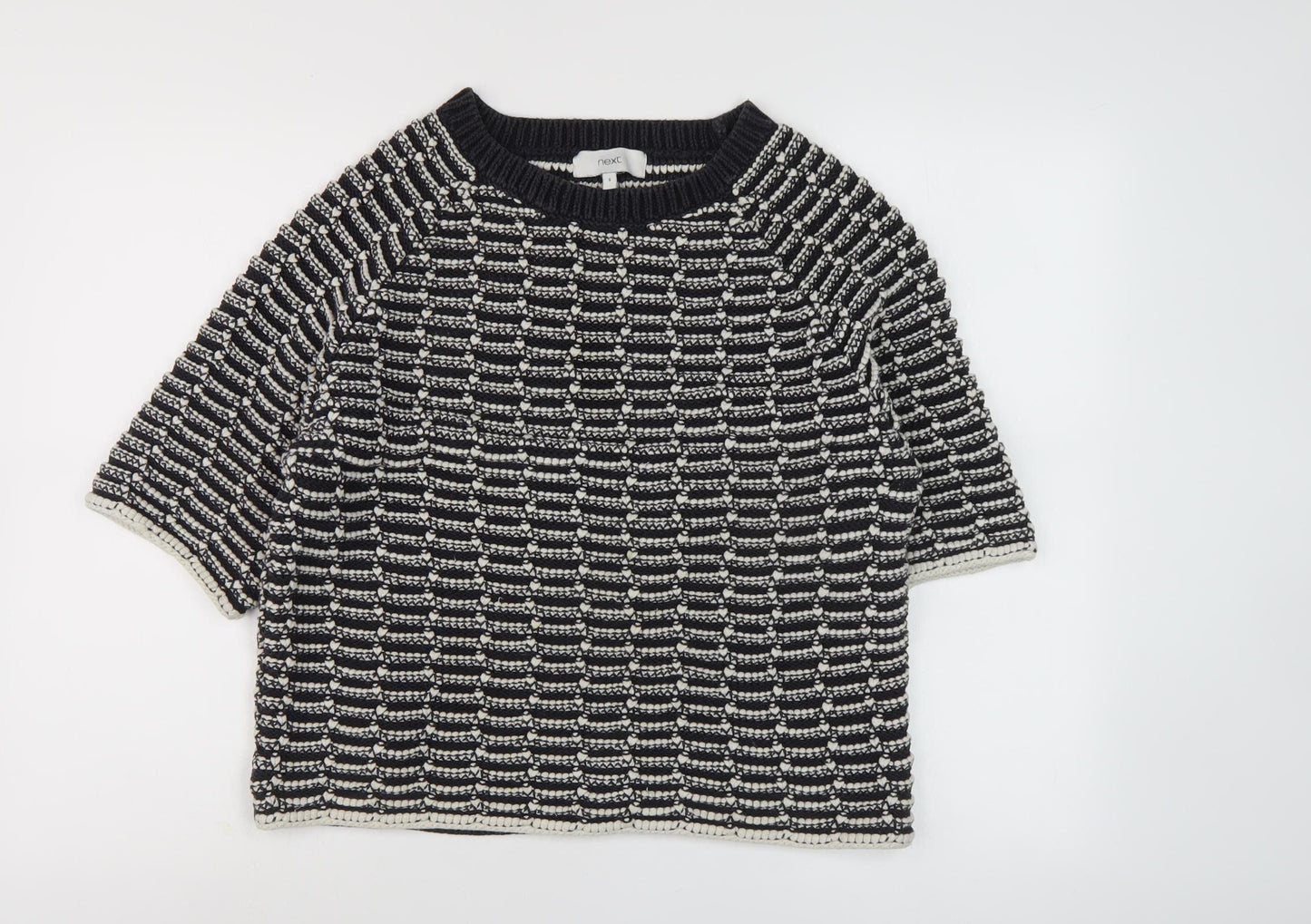 Next Women's Black Striped Pullover Jumper S