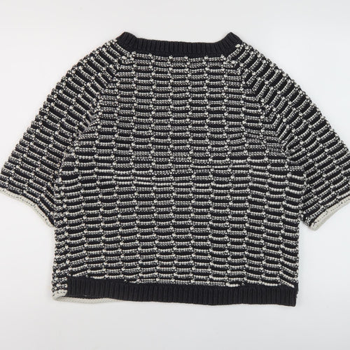 Next Women's Black Striped Pullover Jumper S