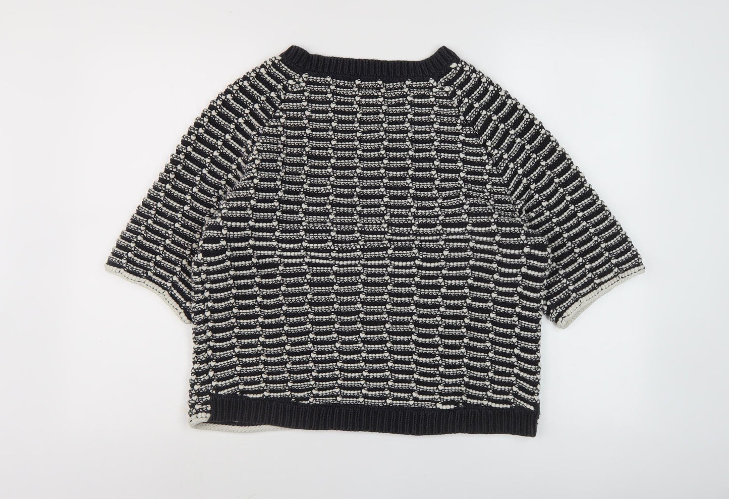 Next Women's Black Striped Pullover Jumper S