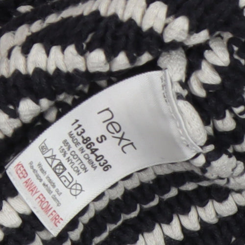 Next Women's Black Striped Pullover Jumper S