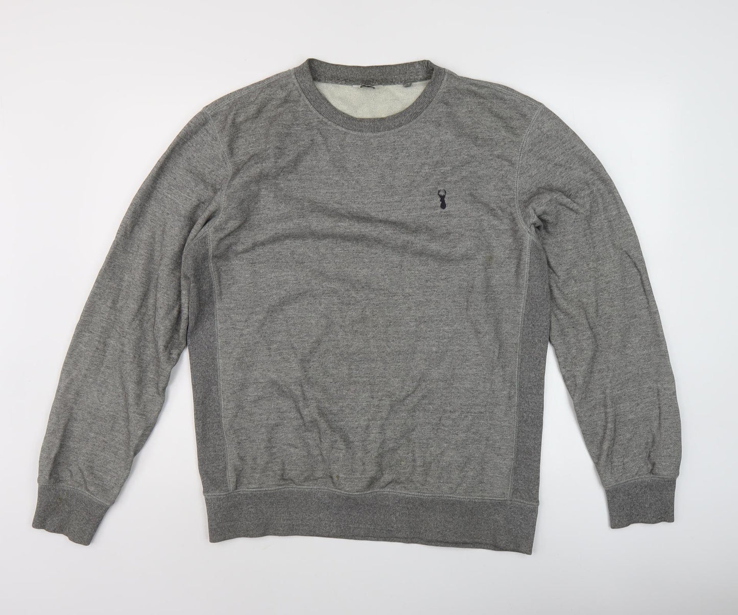 Next Men's Grey Pullover Sweatshirt, Medium, Crew Neck