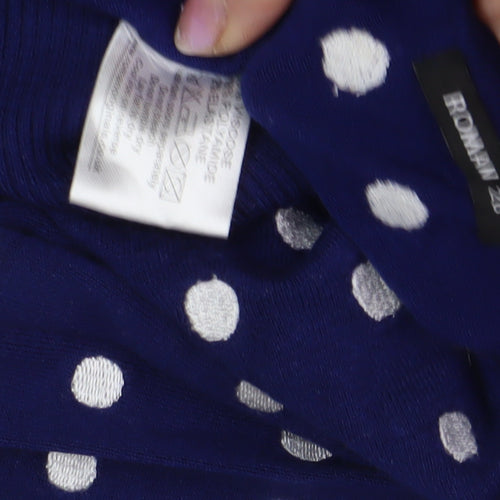 Roman Women's Blue Cardigan Polka Dot Size 12
