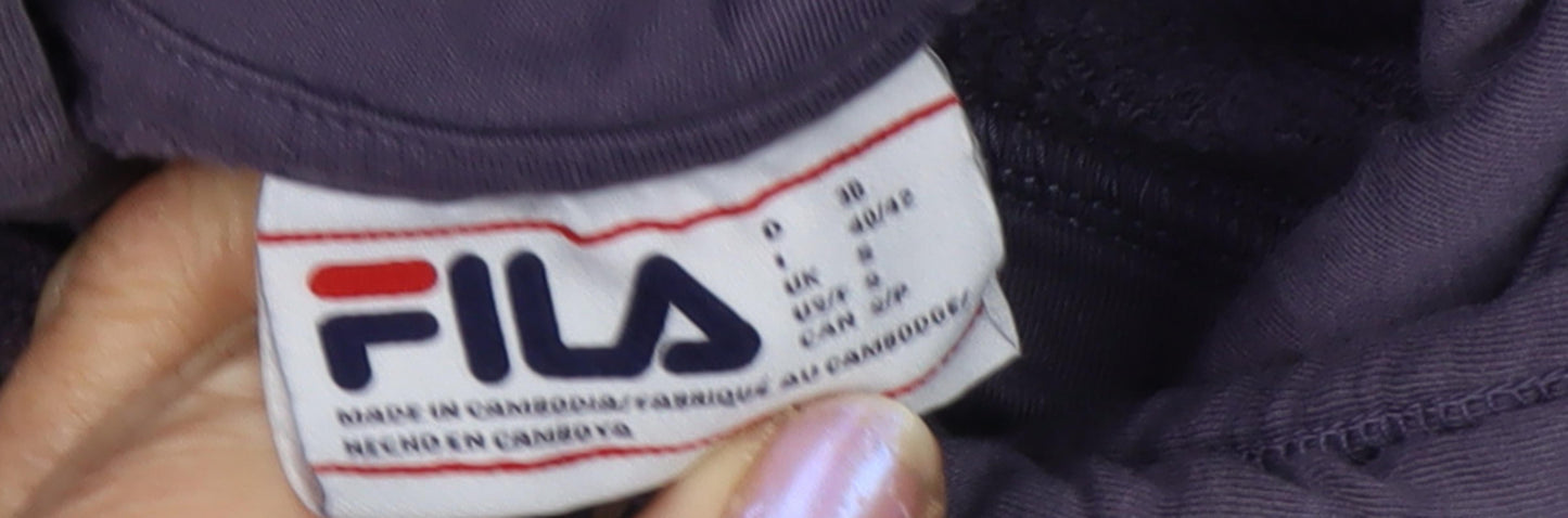 Fila Women's Purple Pullover Hoodie - Size S, Logo Accent