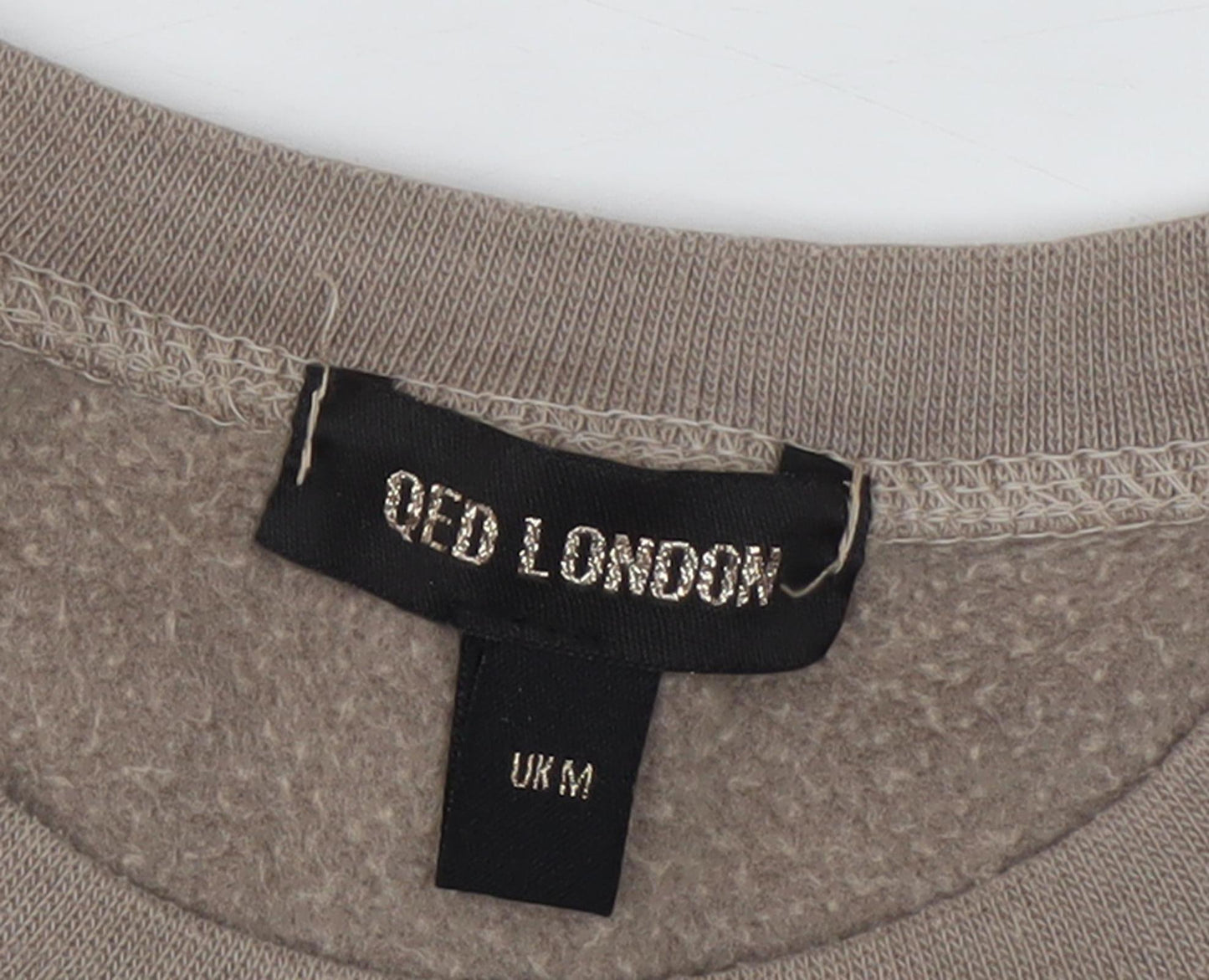 QED London Men's Brown Graphic Sweatshirt M