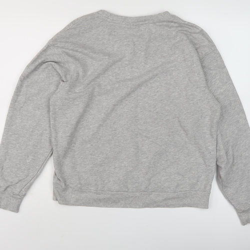 ICHI Women's Grey Sweatshirt S Pullover Crew Neck