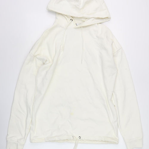 Topman Ivory Pullover Hoodie, Men's M, Cotton, Hooded