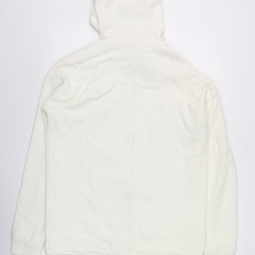 Topman Ivory Pullover Hoodie, Men's M, Cotton, Hooded